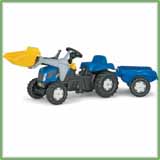 02 392 9 RollyKid New Holland TVT190 with Frontloader & Trailer